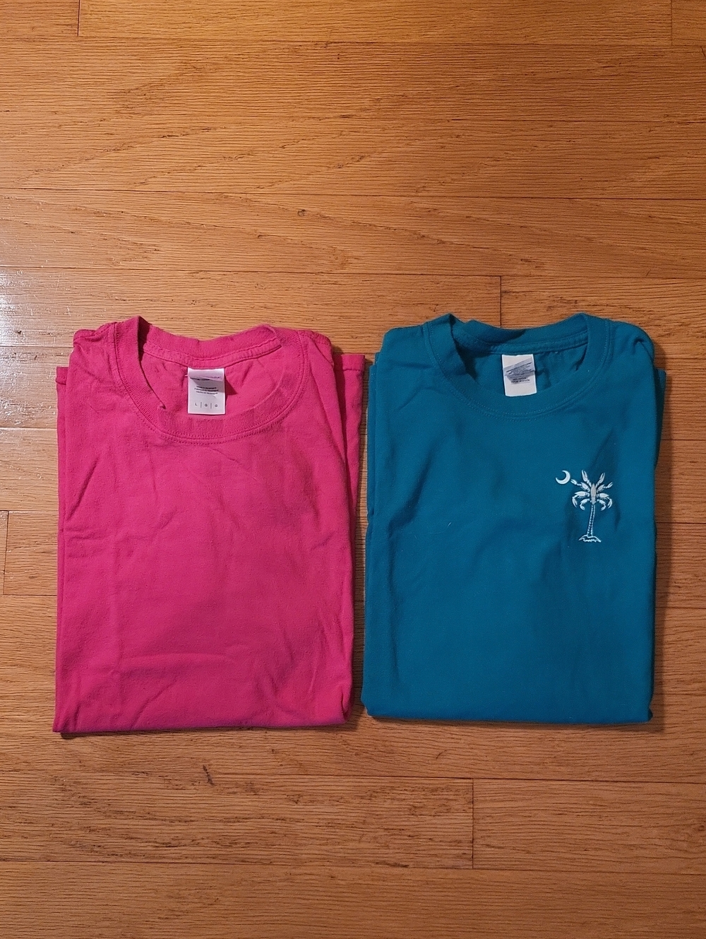 Gildan Kids Short Sleeve Tees - Hot Pink & Teal